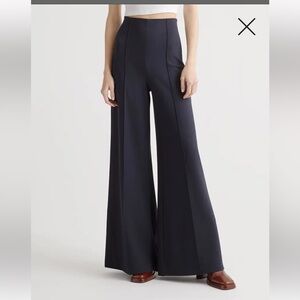 Ultra-Stretch Ponte Super Wide Leg Pants Size Large